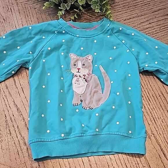 Polka dot kitty sweater size 4-5 - Picture 7 of 7